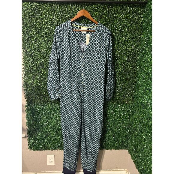 NWT Anthropologie Alexandra Farmer Flannel Lounge Jumpsuit Size Small - Picture 2 of 7
